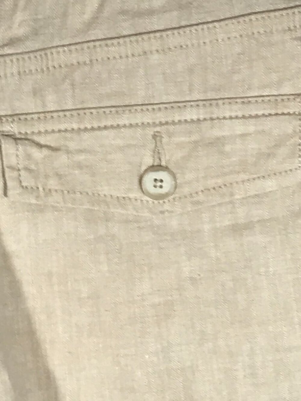 LOFT Women's Large Beige Linen Blend Belted Casual Paperbag Shorts - Picture 6 of 10